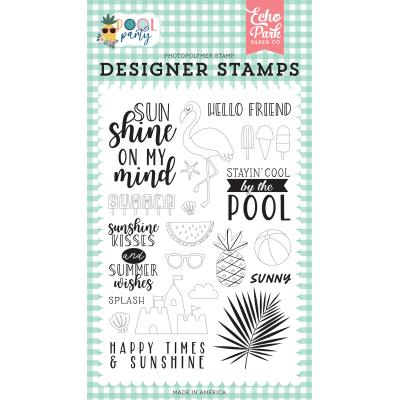 Echo Park Pool Party Clear Stamps - Sunshine Kisses